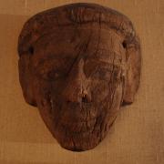 Masque funéraire bois de sycomore Égypte, époque Saïte, XXVIe dynastie, env 664 – 525 av. JC)