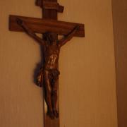 Crucifix en buis ancien, 60 cm x 32 cm