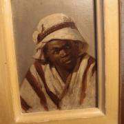 Petit portrait (Égypte), huile sur bois, 8,7 x 12 cm